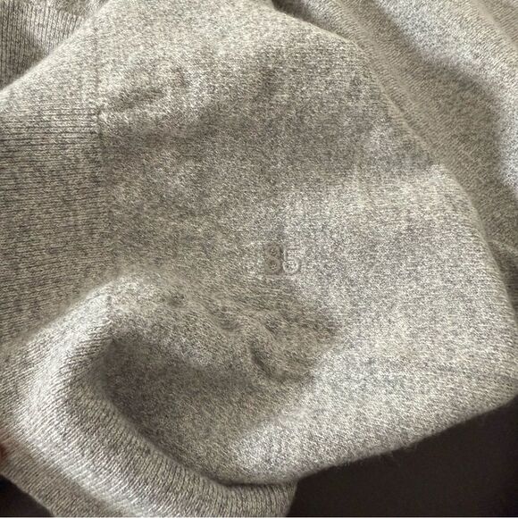 Club Monaco Sweater Womens Sz XL Gray Knit 100% Wool Pullover Contrast Sleeve - Picture 7 of 12